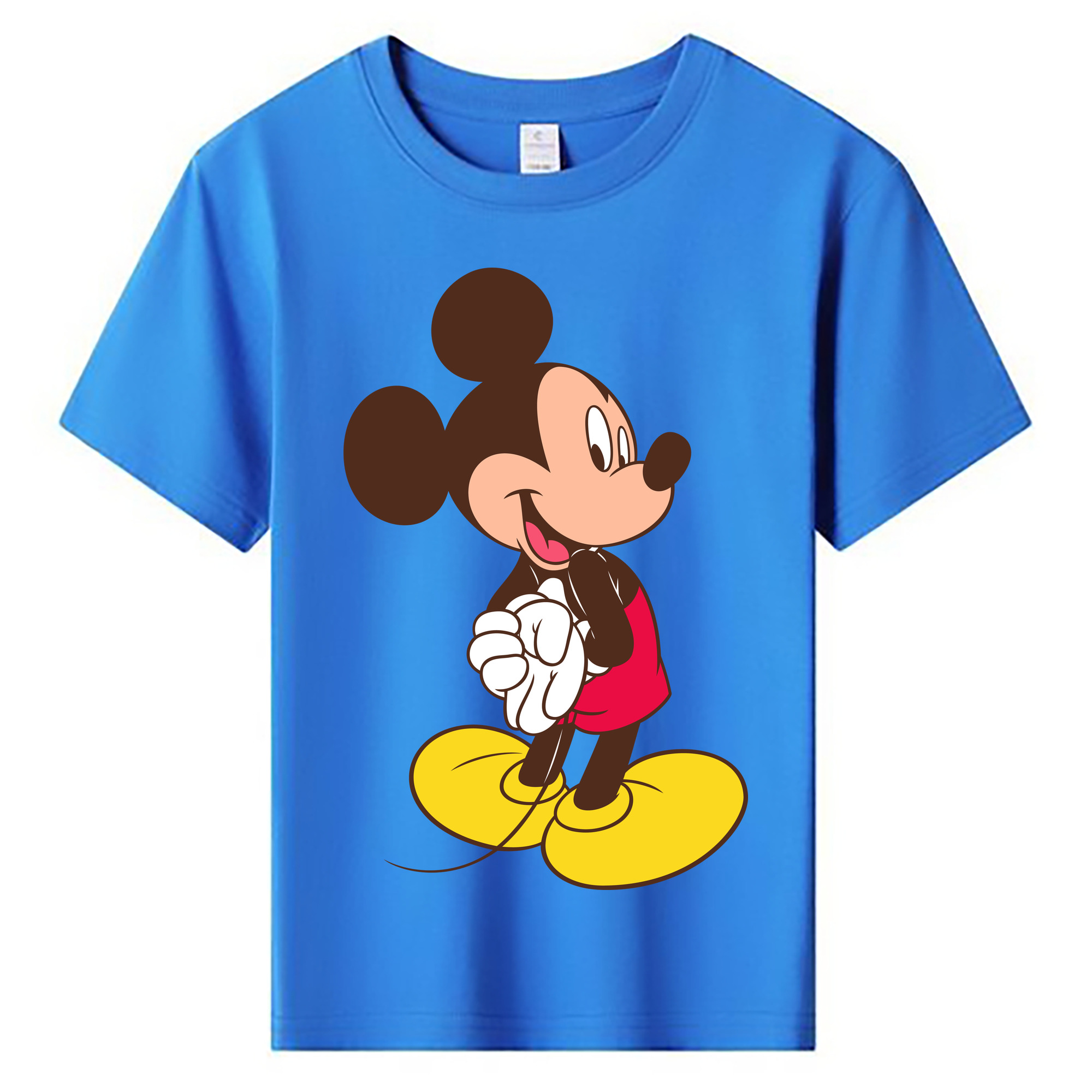 ミッキーマウス Mickey Mouse 綿100％キッズTシャツ（フロントプリント）